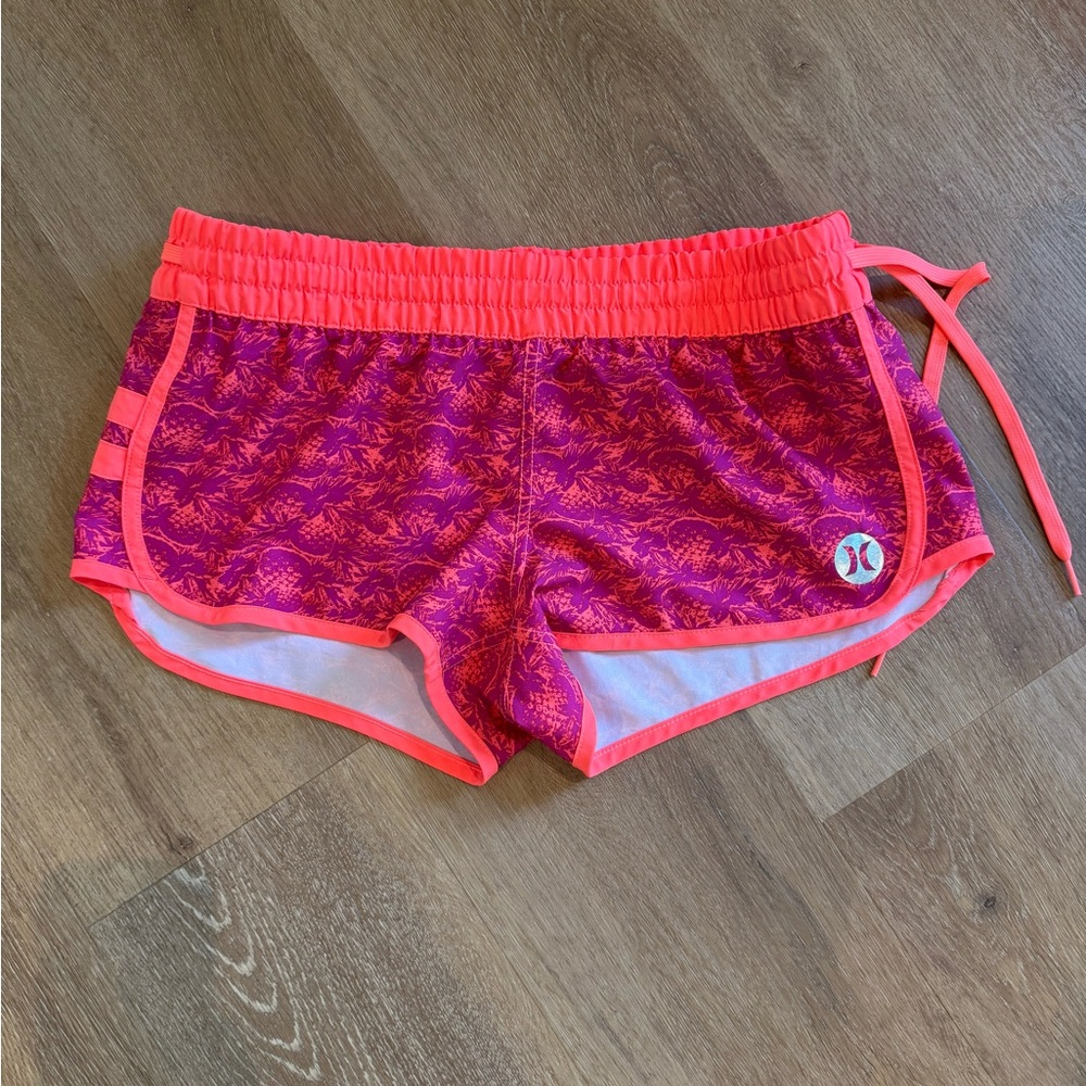 Hurley Phantom Women's Pink and Orange Surf Shorts